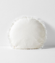 Load image into Gallery viewer, 45cm Round Fringe Cushion - Marshmallow