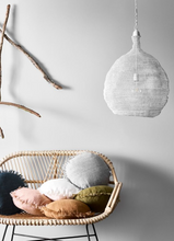 Load image into Gallery viewer, 45cm Round Fringe Cushion - Marshmallow
