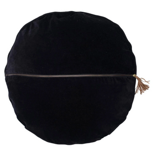 Circlyn Velvet Cushion (Black)