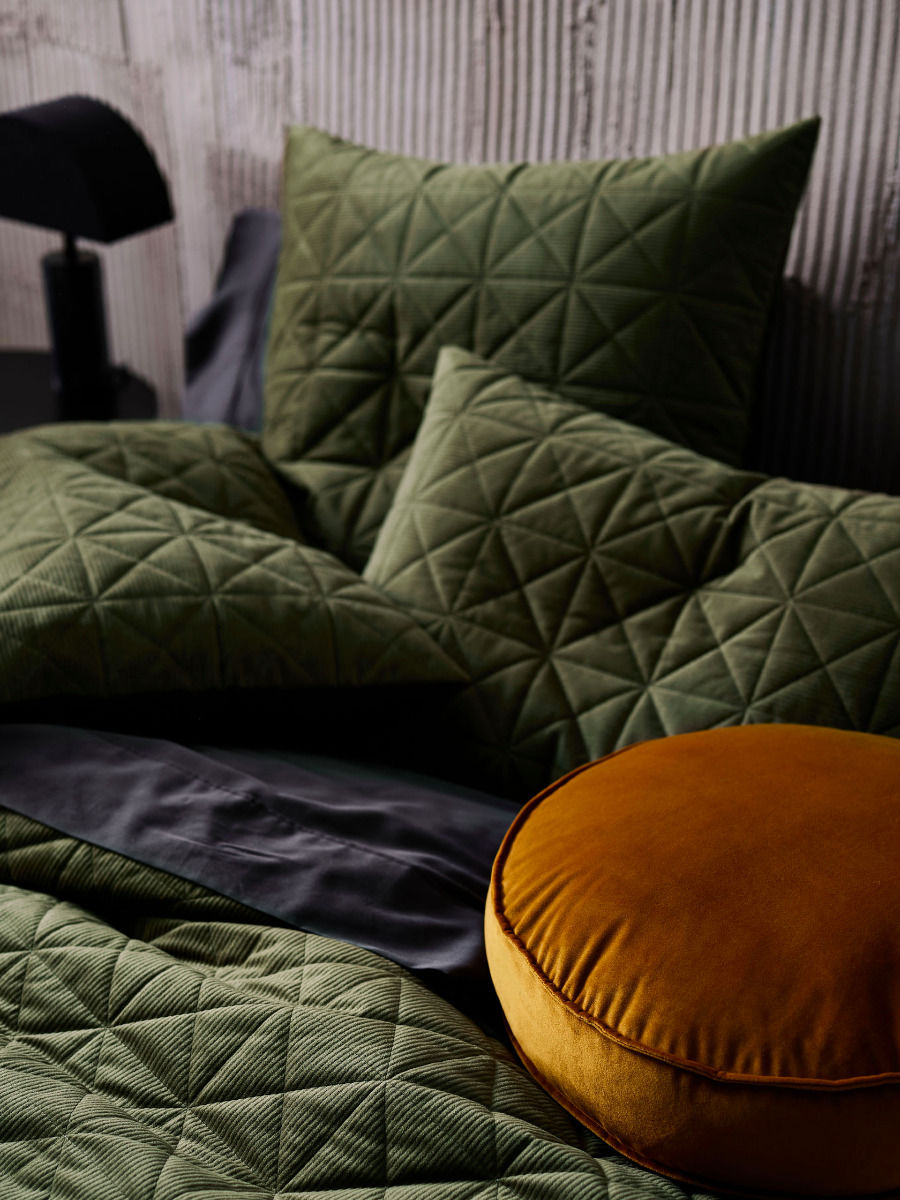 Heath Olive Quilt Cover Set